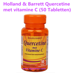 [ヨロッパ直送] Holland & Barrett Quercetine met vitamine C (50 Tabletten)　1+1 無料